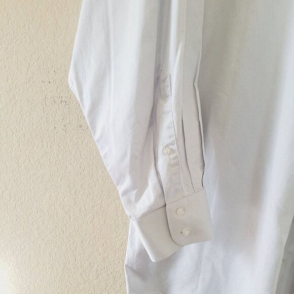 PROPER CLOTH Mens Greenwich Light Grey Twill Dress Shirt 20 x 36.5 Long Sleeve - Picture 7 of 8